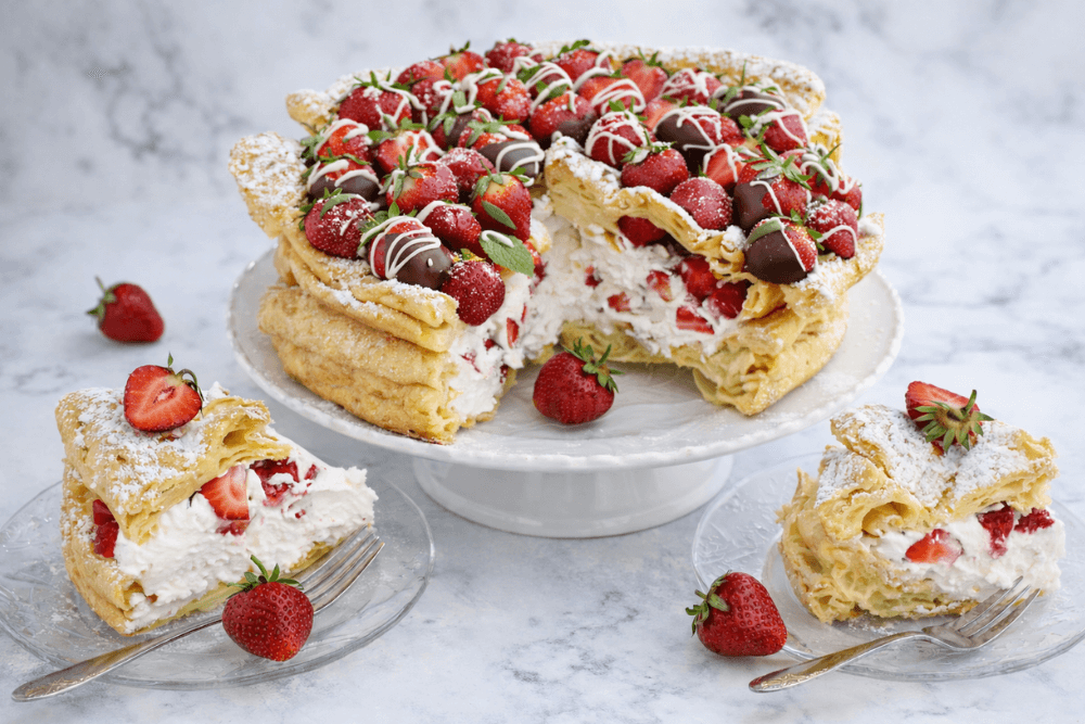 Karpatka z truskawkami