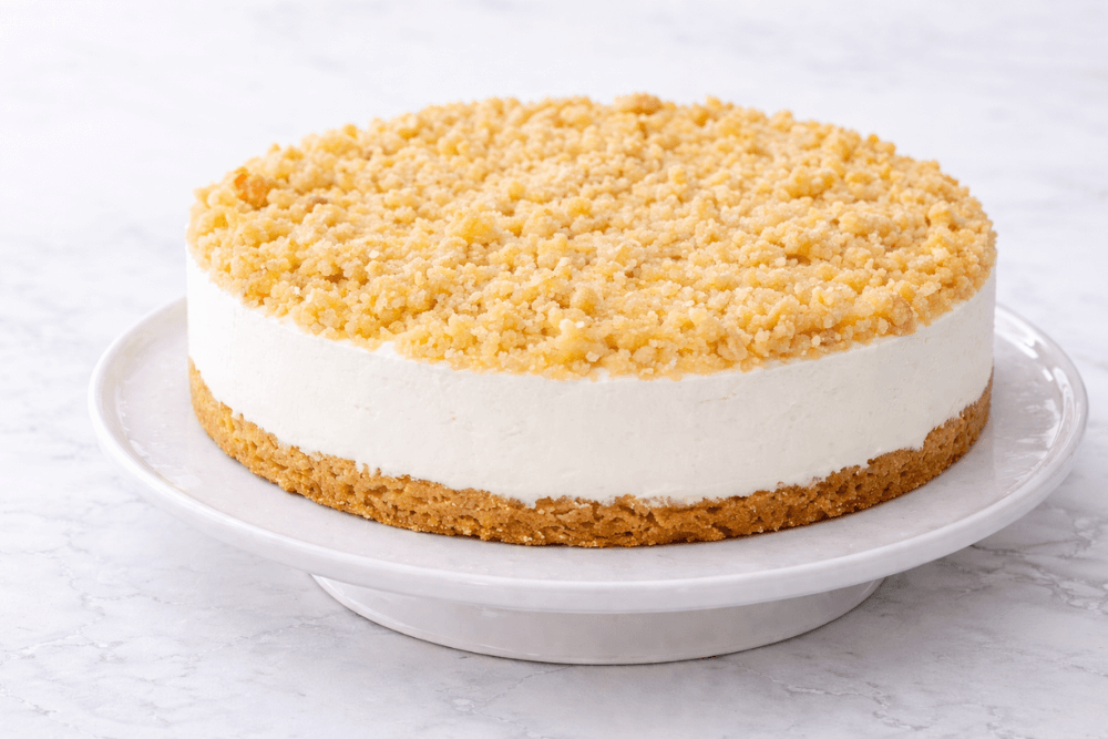 Sernik z kruszonką i białą czekoladą