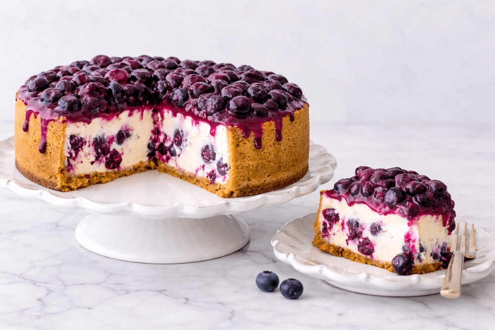 sernik z borówkami